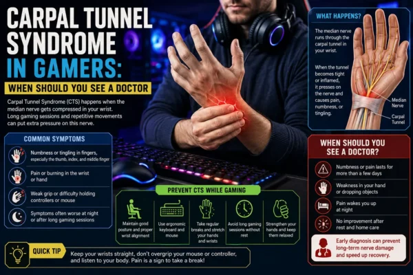 Carpal Tunnel Syndrome in Gamers When Should You See a Doctor