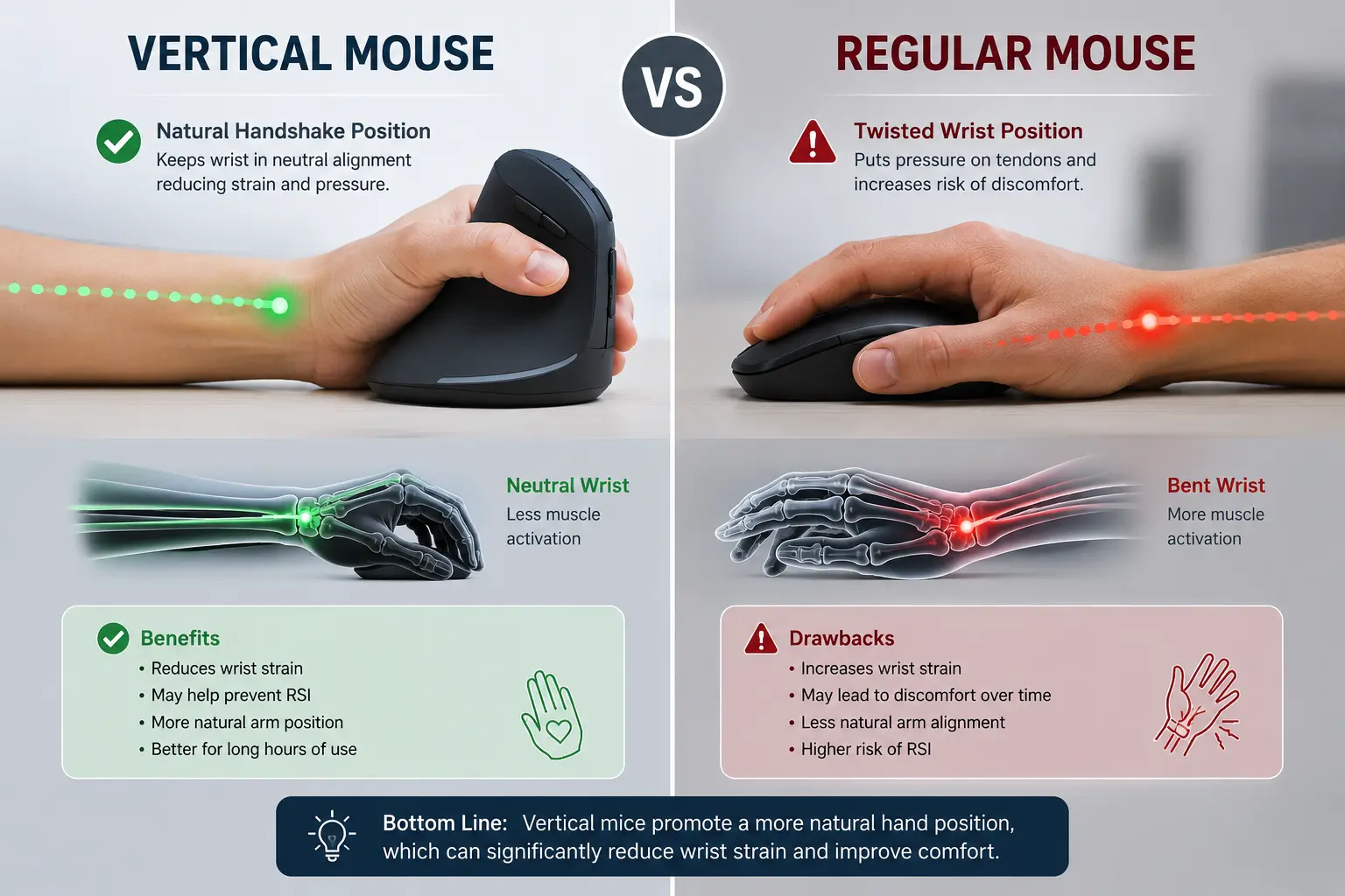 Vertical Mouse vs Regular Mouse Which Actually Reduces Wrist Strain