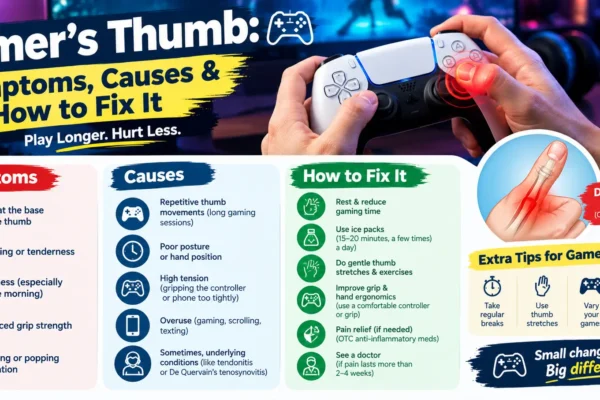 Gamers Thumb Symptoms, Causes & How to Fix It