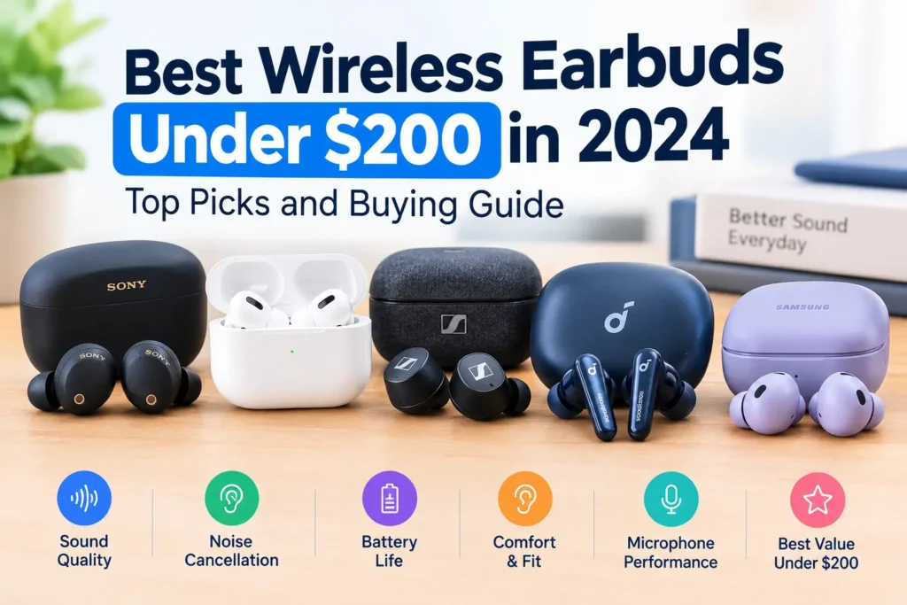 best wireless earbuds under 200 dollars 2024